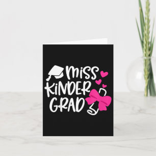 Carte Enfants de la maternelle Graduation Miss Kinder Gr