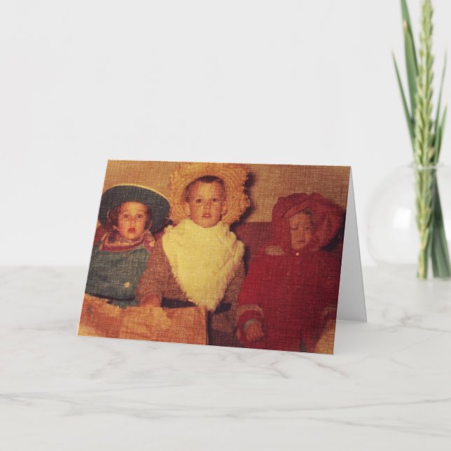 Carte Enfants d'époque en costume, Halloween (Devant)