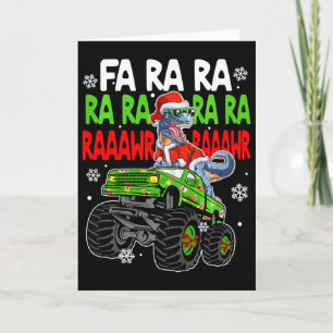 Carte Enfants Dino Fa Ra Ra Rawr Dinosaure Monster Truck
