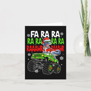 Carte Enfants Dino Fa Ra Ra Rawr Dinosaure Monster Truck