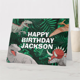 Carte Enfants Dino Jurassic Trex Boy Dinosaur Anniversai