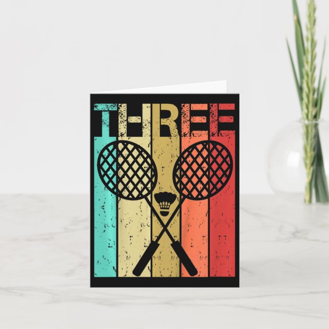 Carte Enfants Dminton 3 Anniversaire Garçon fille Dminto (Devant)