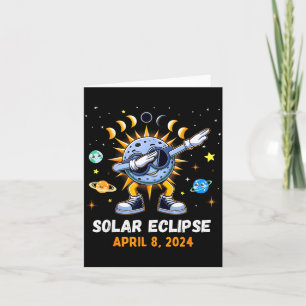 Carte Enfants drôles Éclipse totale de soleil Dabbing To