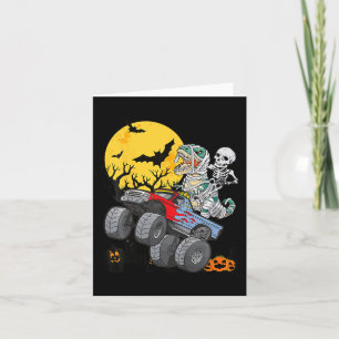 Carte Enfants Enfants Squelette Monstre Camion Lune Bonb