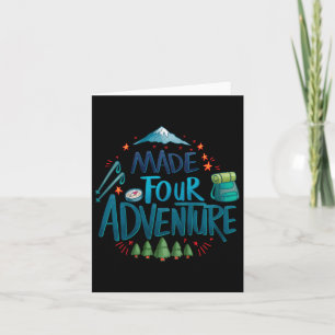 Carte Enfants Fabriqué Quatre Aventure 4e Anniversaire C