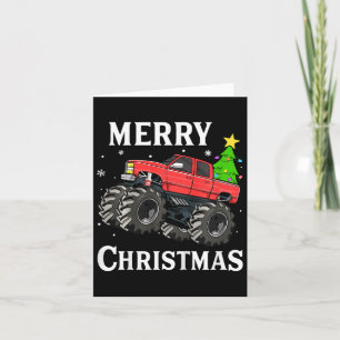 Carte Enfants Garçons Noël Monster Camion Enfants Merry 