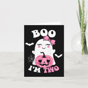 Carte Enfants Ghost Boo Je suis deux ans 2e anniversaire
