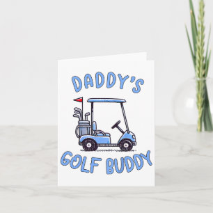 Carte Enfants Golfer Père Son papa Golf Garçon Fête du P