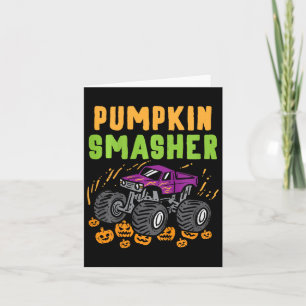 Carte Enfants Halloween Monster Truck Citrouille Smasher