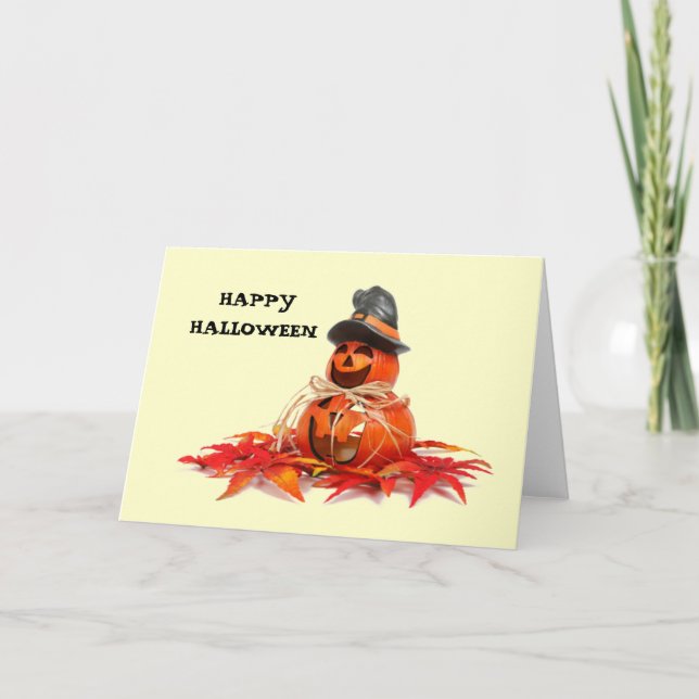 Carte Enfants Halloween Pumkins (Devant)