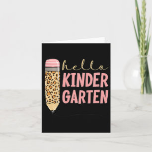 Carte Enfants Hello Kindergarten 1er Jour De Maternelle