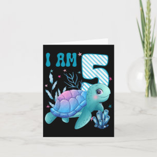 Carte Enfants J'Ai 5 Ans 5Anniversaire Tortues de mer Ga
