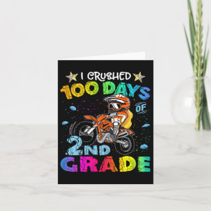 Carte Enfants J'Ai Écrasé 100 Jours De Vélo Dirt De 2E A