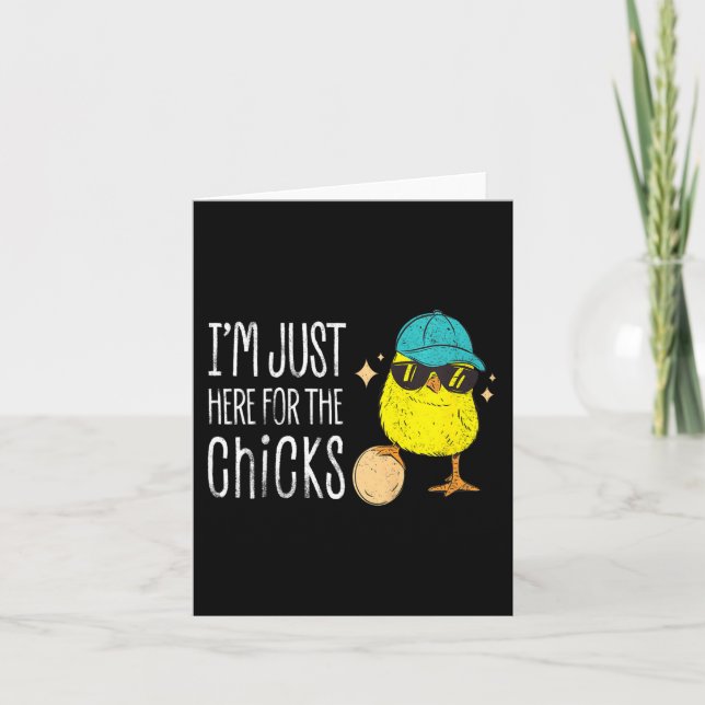 Carte Enfants Je Suis Ici Juste Pour Les Filles Garçons  (Devant)