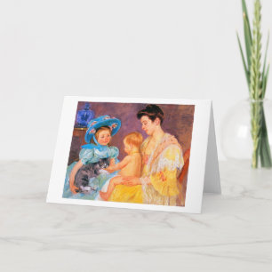 Carte Enfants jouant avec un chat, Mary Cassatt