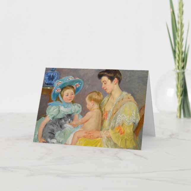 Carte Enfants jouant avec un chat | Mary Cassatt Card (Devant)