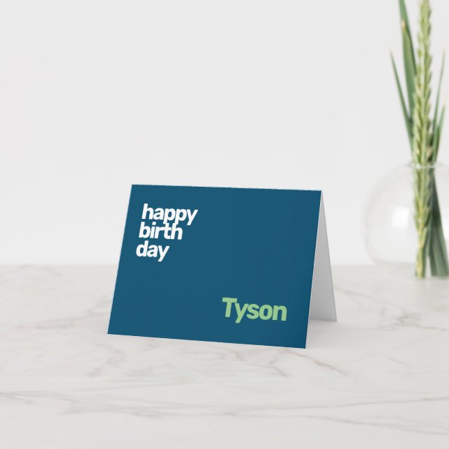 Carte Enfants Joyeux Anniversaire personnel minimal (Devant)