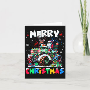 Carte Enfants Joyeux Noël Noël Lumières Monster Truck Sa