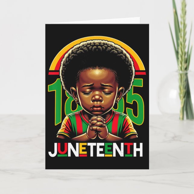 Carte Enfants Juneteenth Prince 1865 Mois de l'histoire  (Devant)