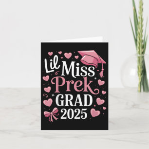 Carte Enfants Little Miss Pré-k Grad 2025 Filles préscol