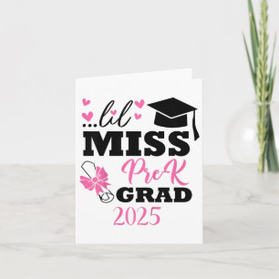 Carte Enfants Little Miss Pré-k Grad Préscolaire Prek Gr