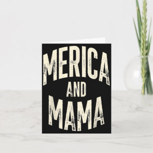 Carte Enfants Merica et Maman Drôle Patriotique Maman Fi