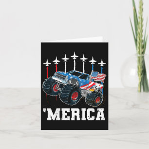 Carte Enfants Monster Truck Usa Drapeau Patriotique Todd