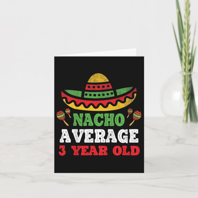 Carte Enfants Nacho Moyenne 3 Ans Cinco De Ma (Devant)