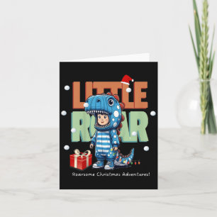 Carte Enfants Noël Rugir Dinosaure Enfants Garçons Cadea