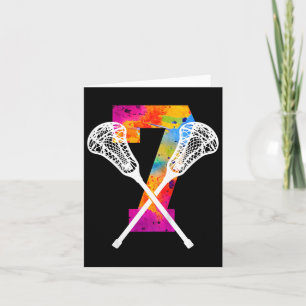 Carte Enfants Numéro 7 Ans Lacrosse 7e Anniversaire 