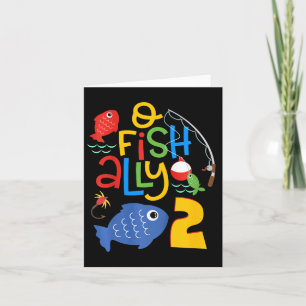 Carte Enfants O-fish-ally Deux décorations d'anniversair