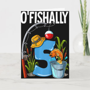Carte Enfants O'fishally 5 ans 5ème anniversaire pêche