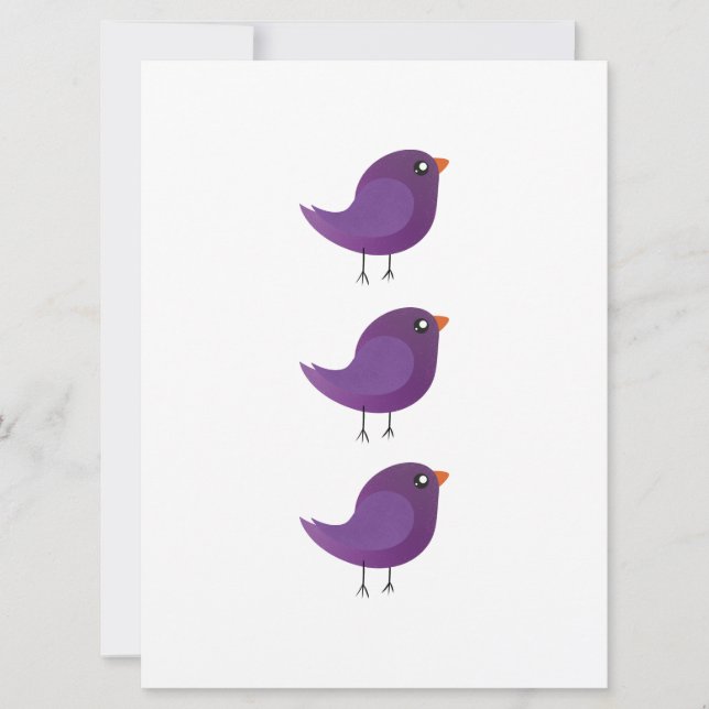 Carte Enfants oiseau mignon  (Devant)