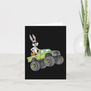 Carte Enfants Pâques Rabbit équitation Monster Camion Fu