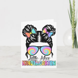 Carte Enfants Petite Miss jardin d'enfants Messy Bun Sun
