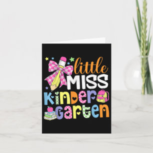 Carte Enfants Petite Miss Maternelle Fille Retour À L'Éc