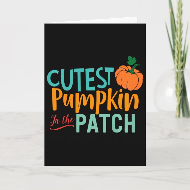 Carte Enfants Plus Mignon Citrouille Dans Le Patch Fun A (Devant)