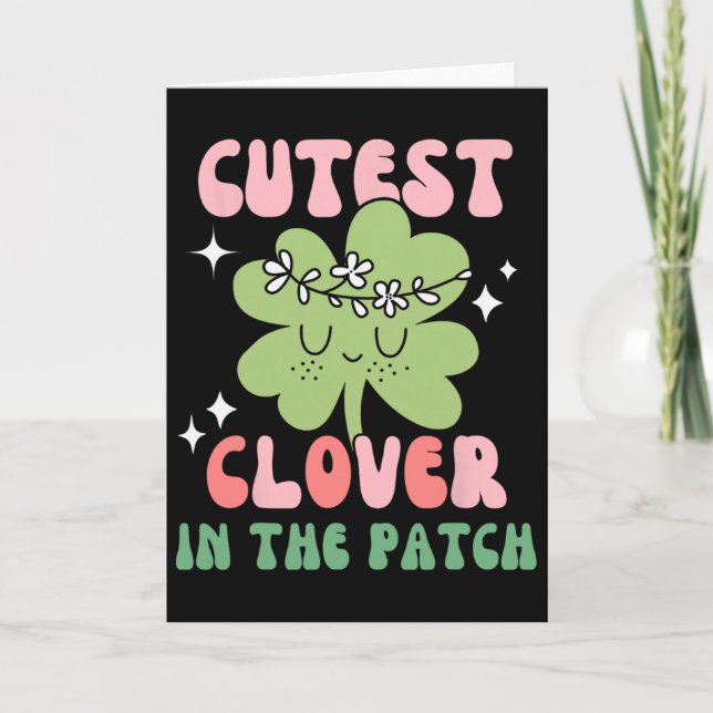 Carte Enfants Plus Mignon Trèfle Dans Le Patch Tout-Peti (Devant)