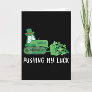 Carte Enfants poussant ma chance Camion de construction