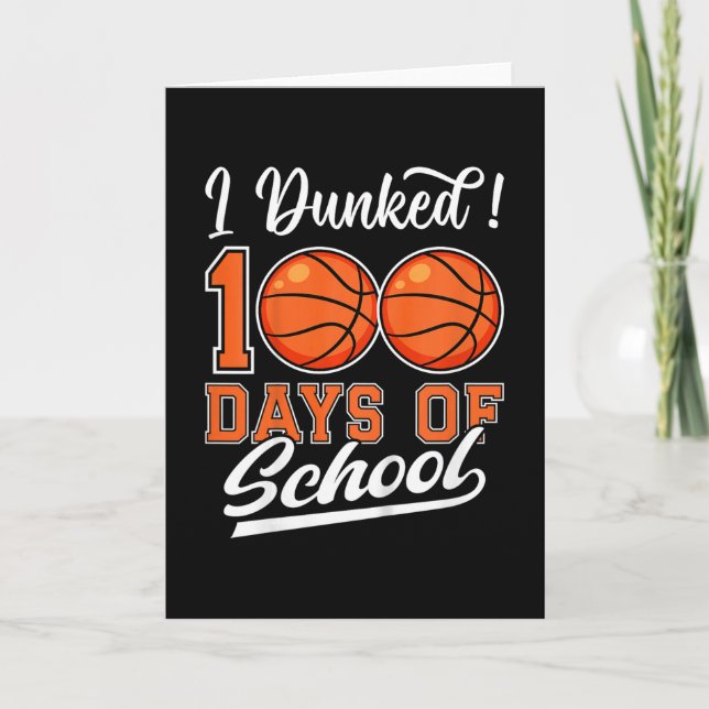 Carte Enfants que j'ai plongé 100 jours d'école Sketll 1 (Devant)