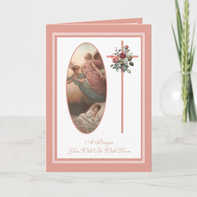 Carte Enfants Religieux Se Bien Bientôt Prières (Devant)