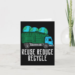 Carte Enfants réutiliser Réduire Recycle Garge Camion Ea
