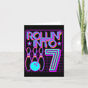 Carte Enfants Rollin In 7 Bowling Bowler 7e Anniversaire