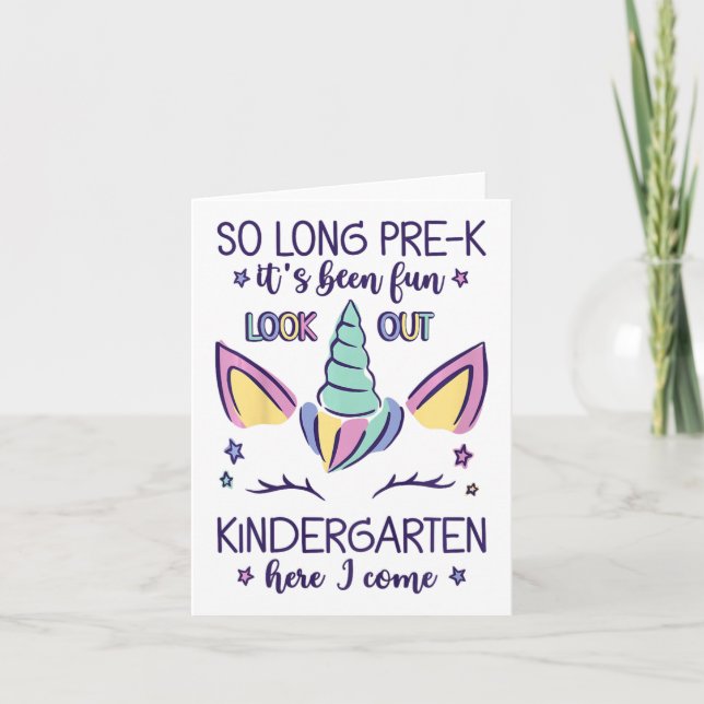 Carte Enfants si longtemps Pré-k C'est amusant jardin d' (Devant)