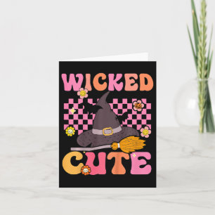 Carte Enfants Super Wicked jolie sorcière Halloween Cost