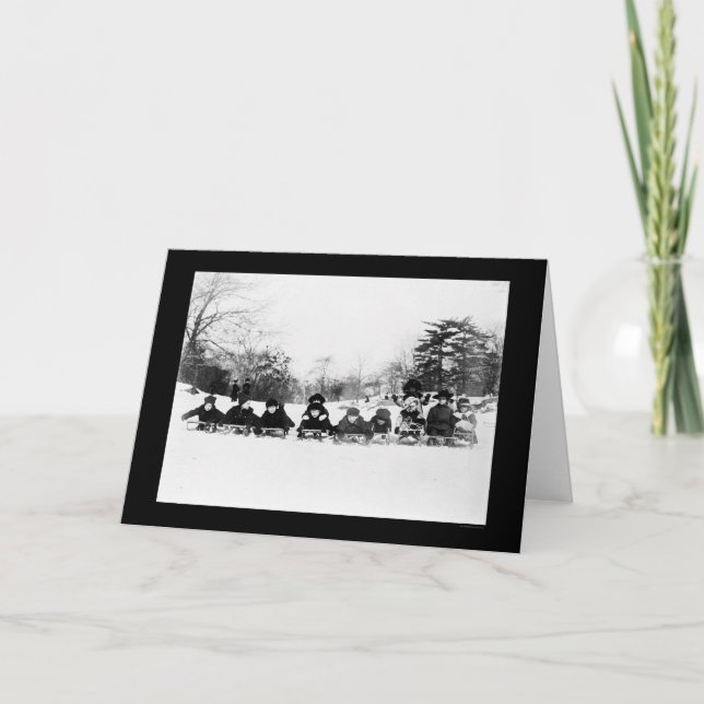 Carte Enfants sur coudes à Central Park 1915 (Devant)