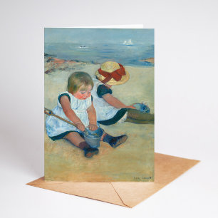 Carte Enfants sur la plage   Mary Cassatt