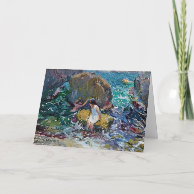 Carte Enfants sur le rivage, Jávea | Joaquín Sorolla (Devant)