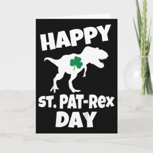 Carte Enfants T-shirt St Patricks Day Dinosaure T-rex Dr
