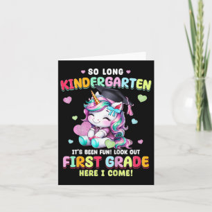 Carte Enfants Unicorn si longue maternelle Graduation De
